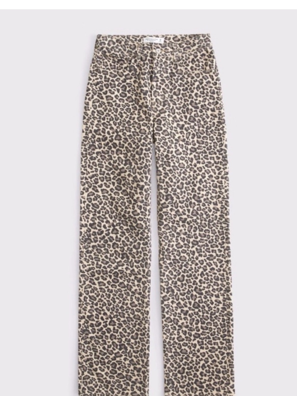 Abercrombie 90s relaxed high rise curve love leopard jean NWT